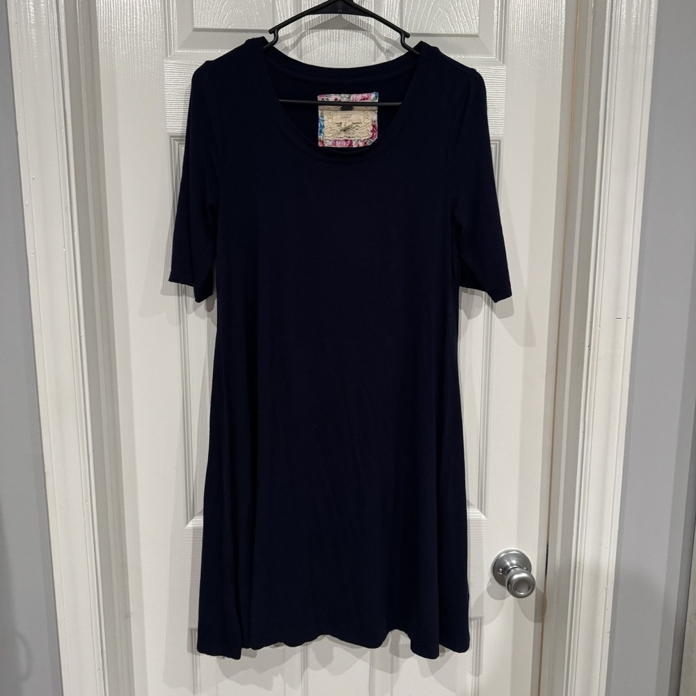 Cupio‎ Navy Blue Top Shirt Dress Size Medium